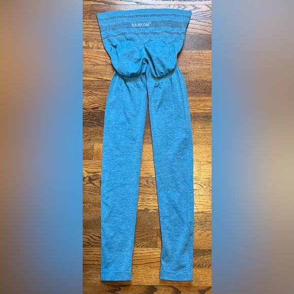 SANKOM PATENT ACTIVEWEAR LEGGINGS - LIGHT BLUE - Picture 4 of 5